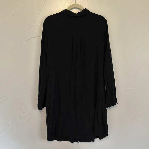 ODDY EMbroidered Rayin Tunic Button Shirt Long EUC XL - Picture 4 of 4